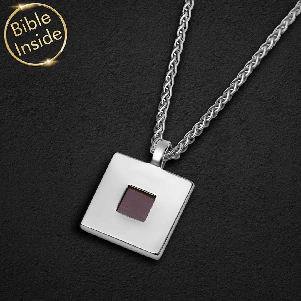Nano Gold Jewelry Square Pendant With Biblical Scripture Inside From My Nano Jewelry